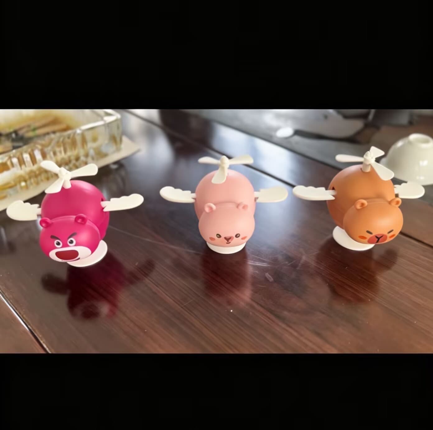 Helmet Decoration Electric Vehicle Decor Creative Toy High Appearance Flying Fun Butter Bear