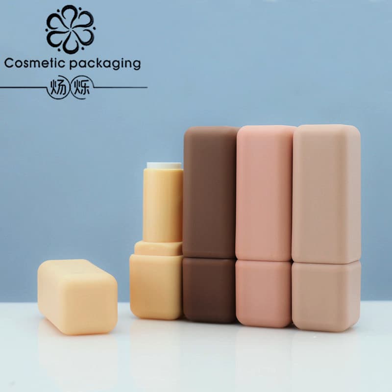 Spot wholesale square lipstick tube empty tube 12.1 caliber lip balm tube cosmetic packaging material lipstick tube manufacturer