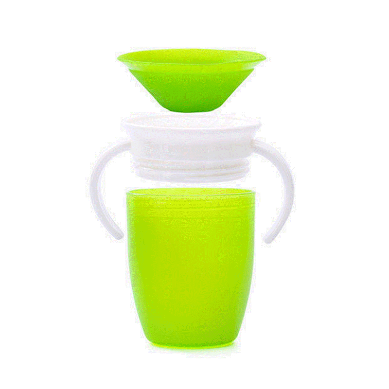 Food-grade silicone children's water cup, baby training cup, infant anti-choking cup with handle, for mother and baby use
