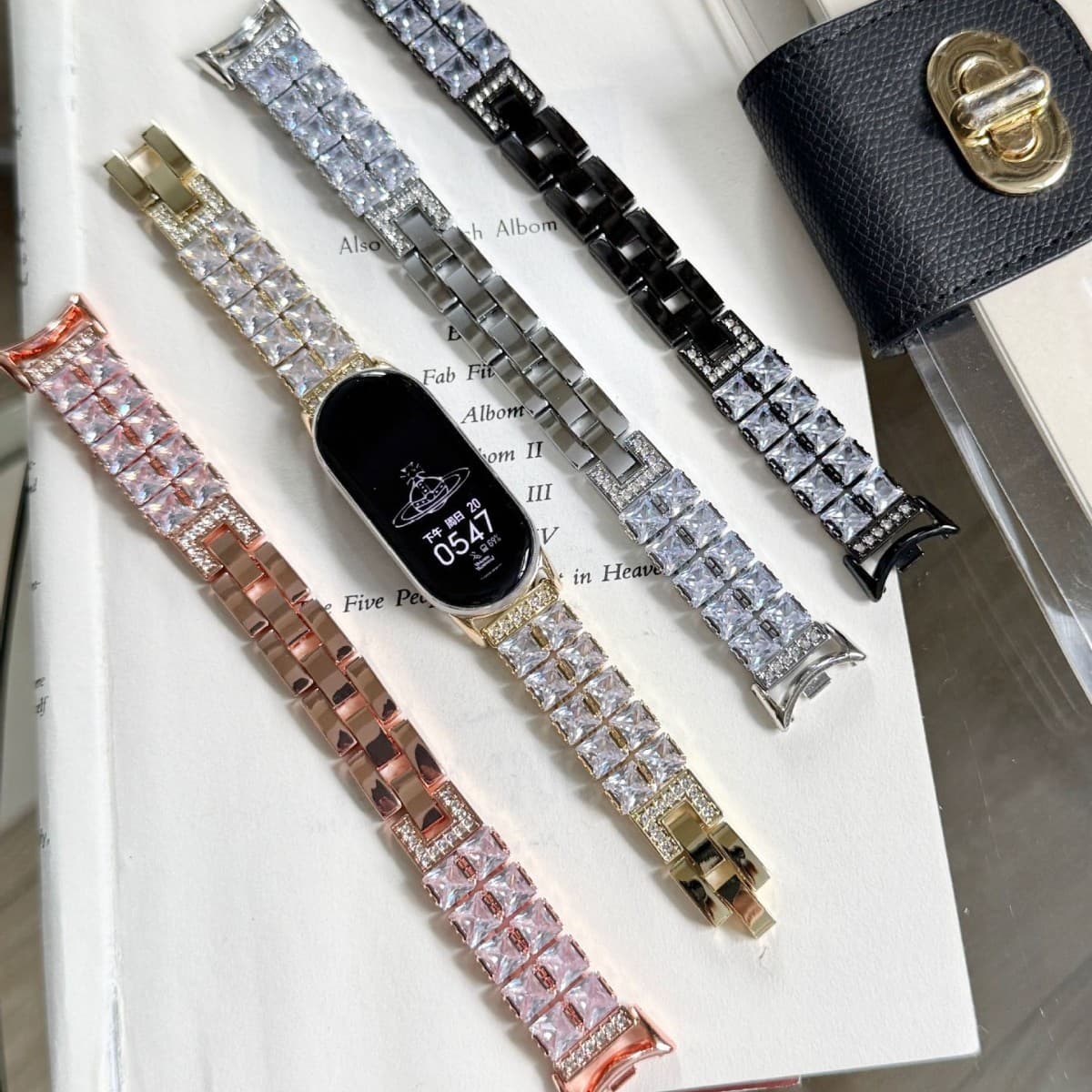 Zirconium Copper Chain Watch Band Compatible with Xiaomi 8/9 Pro, Apple Watch 4/5/6/7/8/9/S10, and Huawei Watch Bands