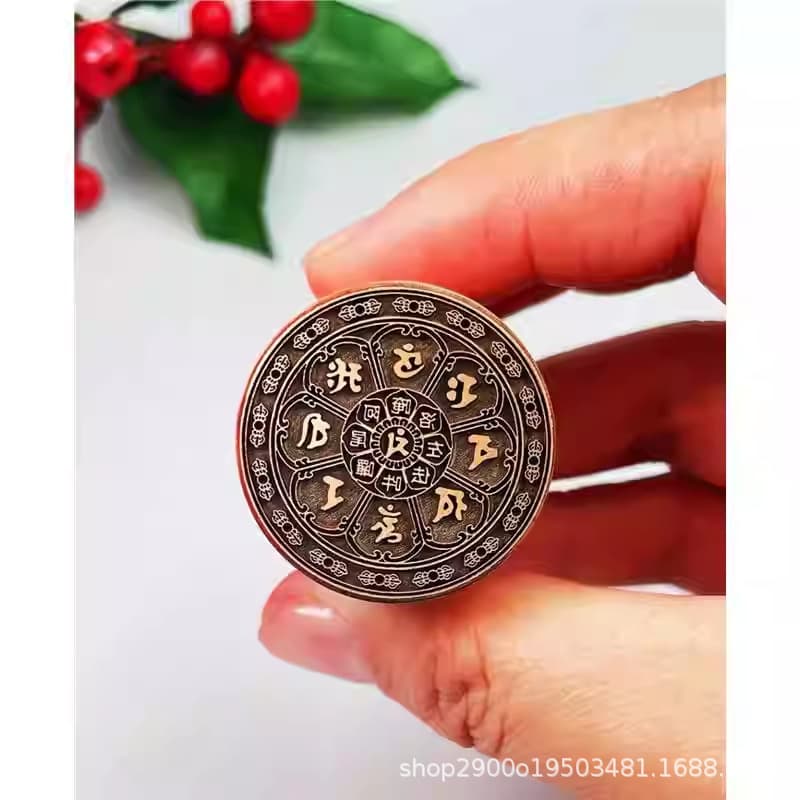 Manjusri's Eight-Character Mantra-Chinese style unique gift solid brass seal and seal carving ornaments collection is the first signature