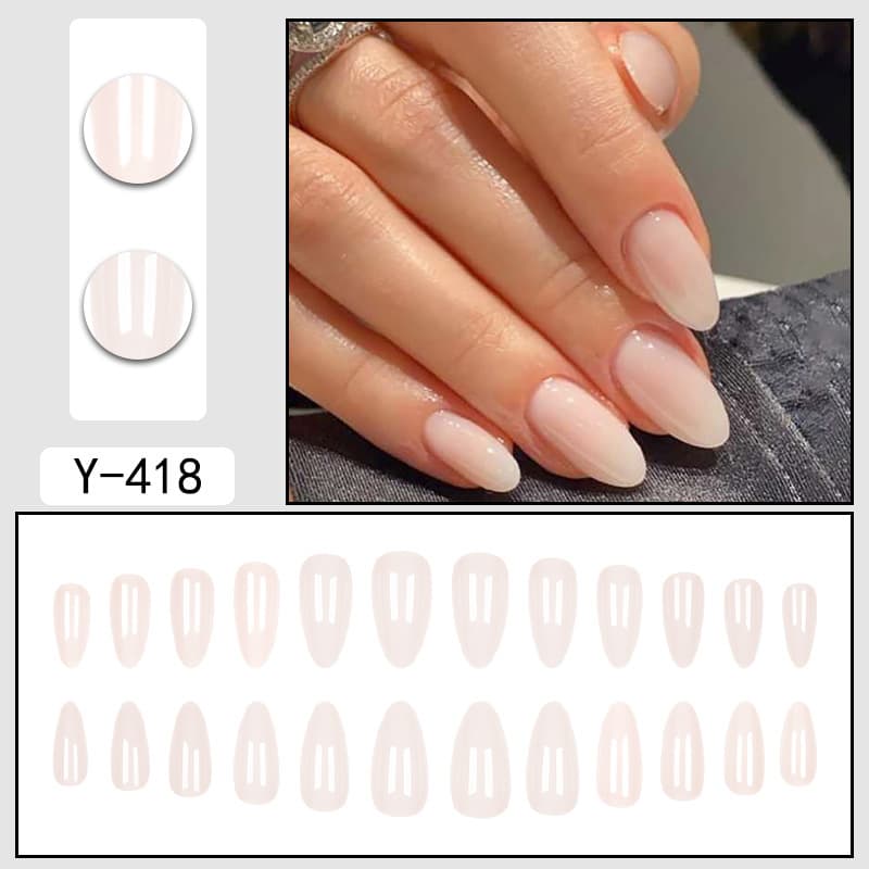 Y8 Cross-Border Nail Art Tips Wearable Nails Simple Finished False Nails Short Style