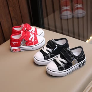 Children's Canvas Shoes, Soft Sole Baby Walking Shoes, Breathable Boys' Sneakers, Girls' Spring/Autumn Casual Cloth Shoes
