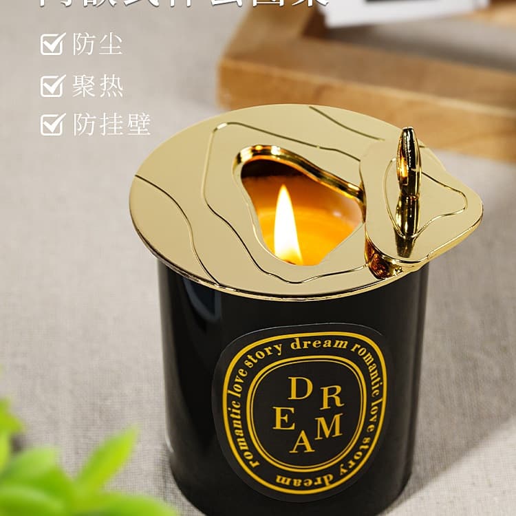 Scented candle lids, smart lids, anti-stain, large and small candle lids, heat-concentrating, even burning, scented candle lids, catalog style.