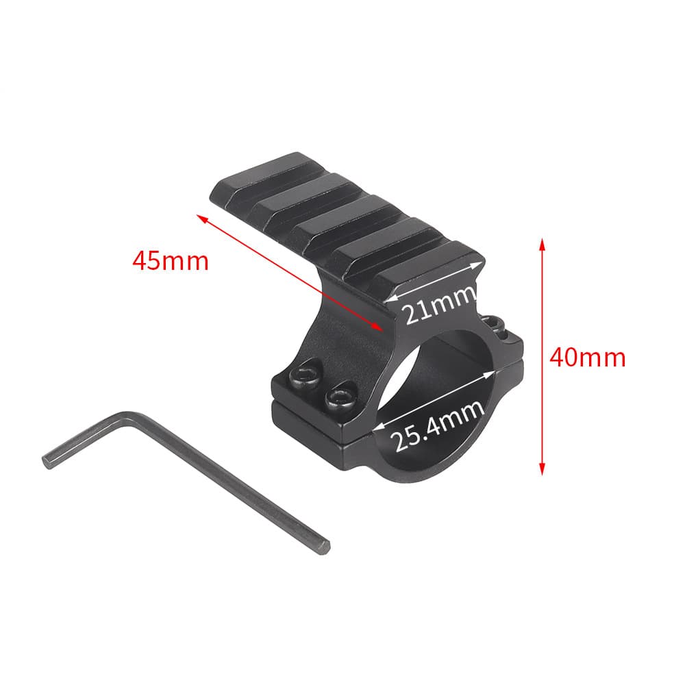 25.4mm Scope Tube Clamp 25.4mm Scope Clip Laser Bracket 21mm Track Metal Clamp Tube Clip Laser Bracket 21mm Track Metal