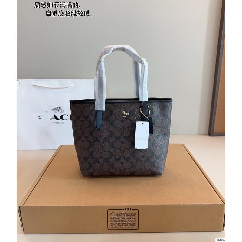 Coach C Family New Women's Bag City23 Tote Bag Classic Monogram C-Pattern Handbag Shoulder Shopping Bag Basket Bag