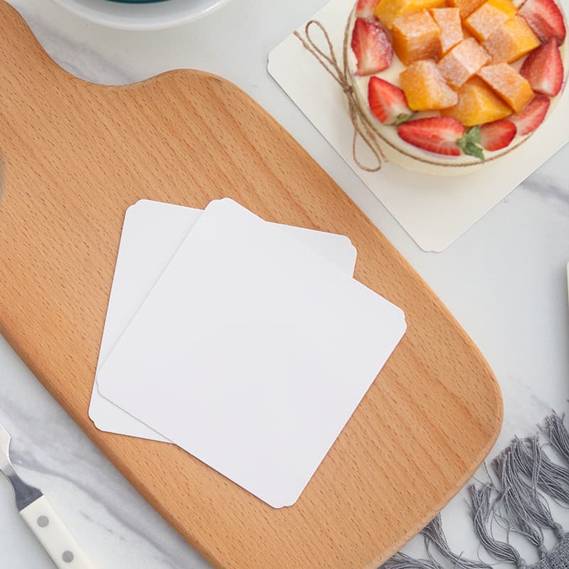 Small cake paper tray baking mousse drawn cake embryo oil-proof square paper tray four 4-inch cake bottom tray disposable