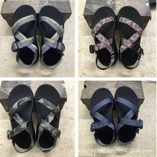 Z1 Men's Summer Outdoor Beach Shoes, Wear-Resistant Hiking Wading Creek Shoes, Striped Webbing Open-Toe Casual Sandals