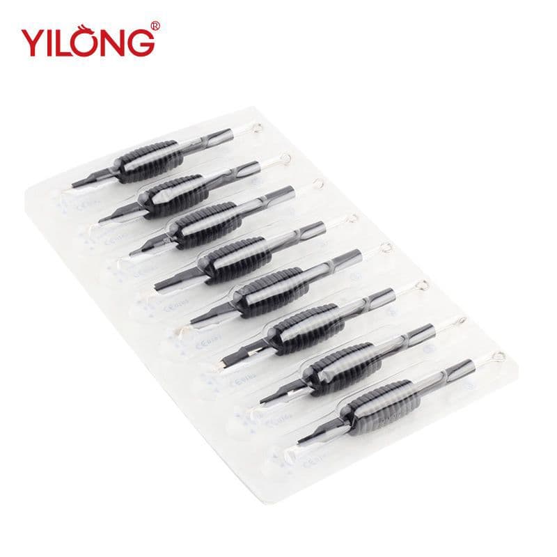 Yilong Tattoo Supplies Disposable Silicone Add-Needle Grip 19mm Silicone Grip Add-Needle Tattoo Consumables Handle