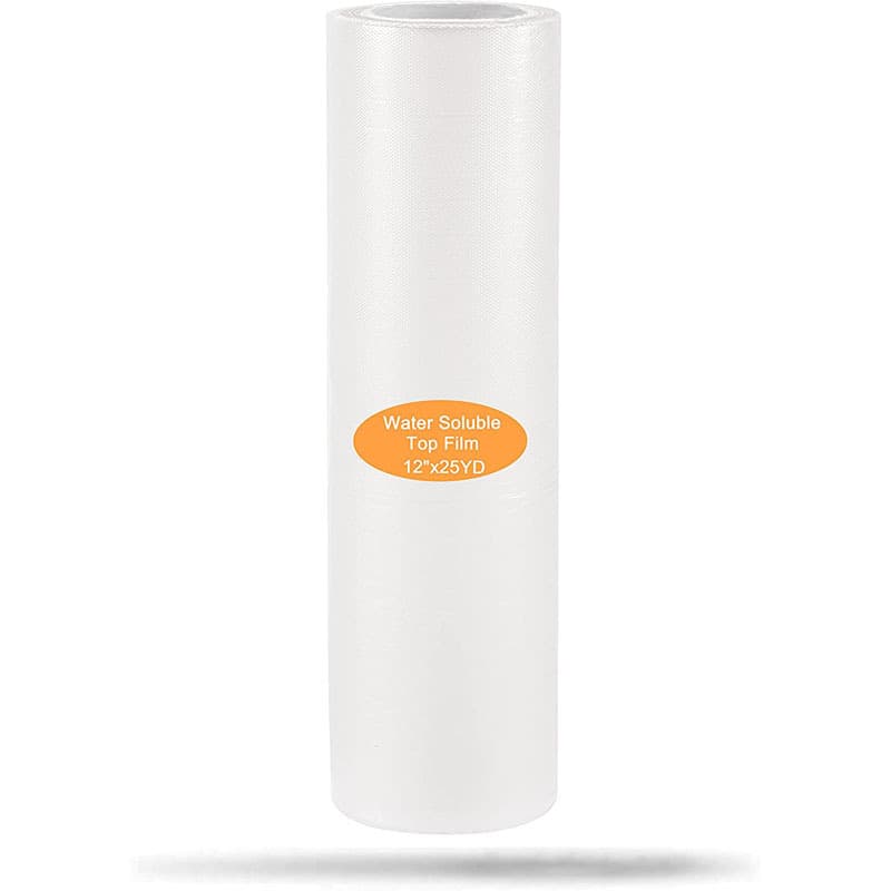 Water-soluble embroidery film 12-inch x 25-yard roll - Various sizes for embroidery and hand sewing