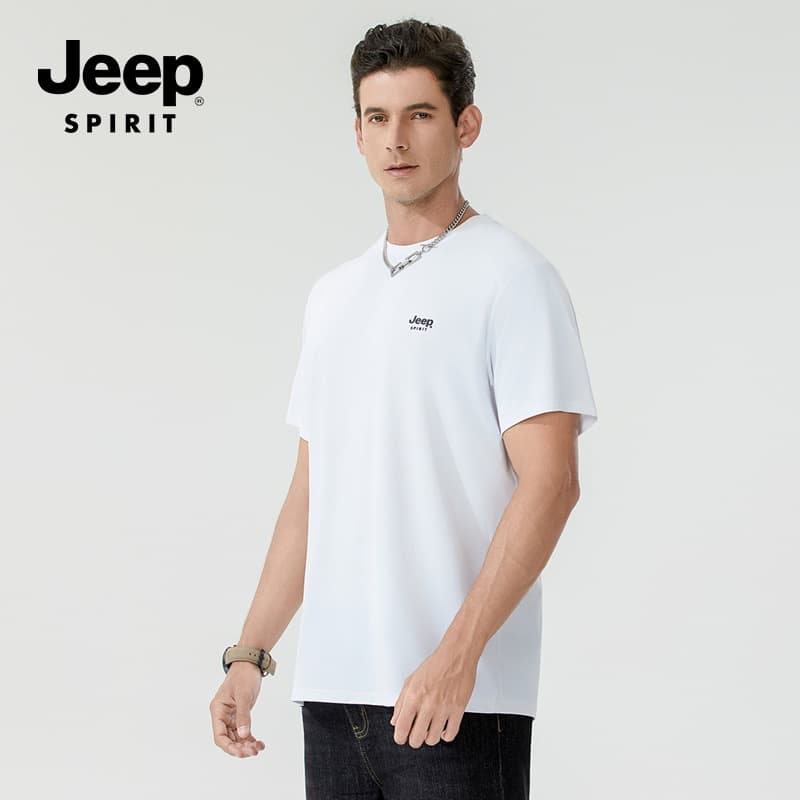 JEEP SPIRIT New Summer Round Neck Quick-Dry Loose Short Sleeve Men's, Support Drop Shipping JPTX25642-1
