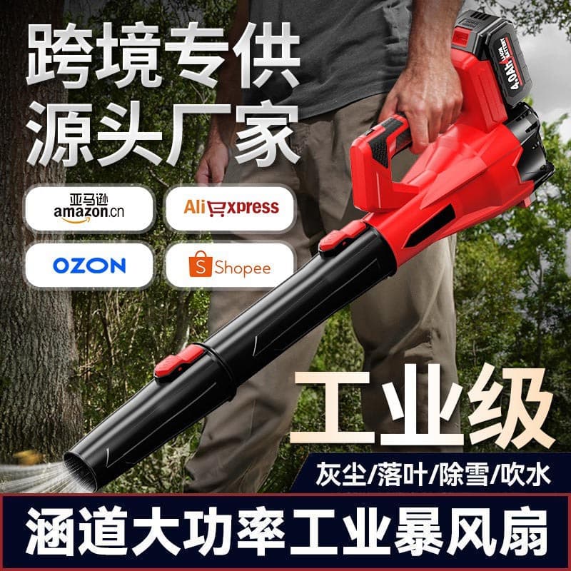 Brushless Lithium Battery Blower High Power Cordless Hair Dryer Strong Snow Blowing Dust Removal Leaf Blower Vacuum