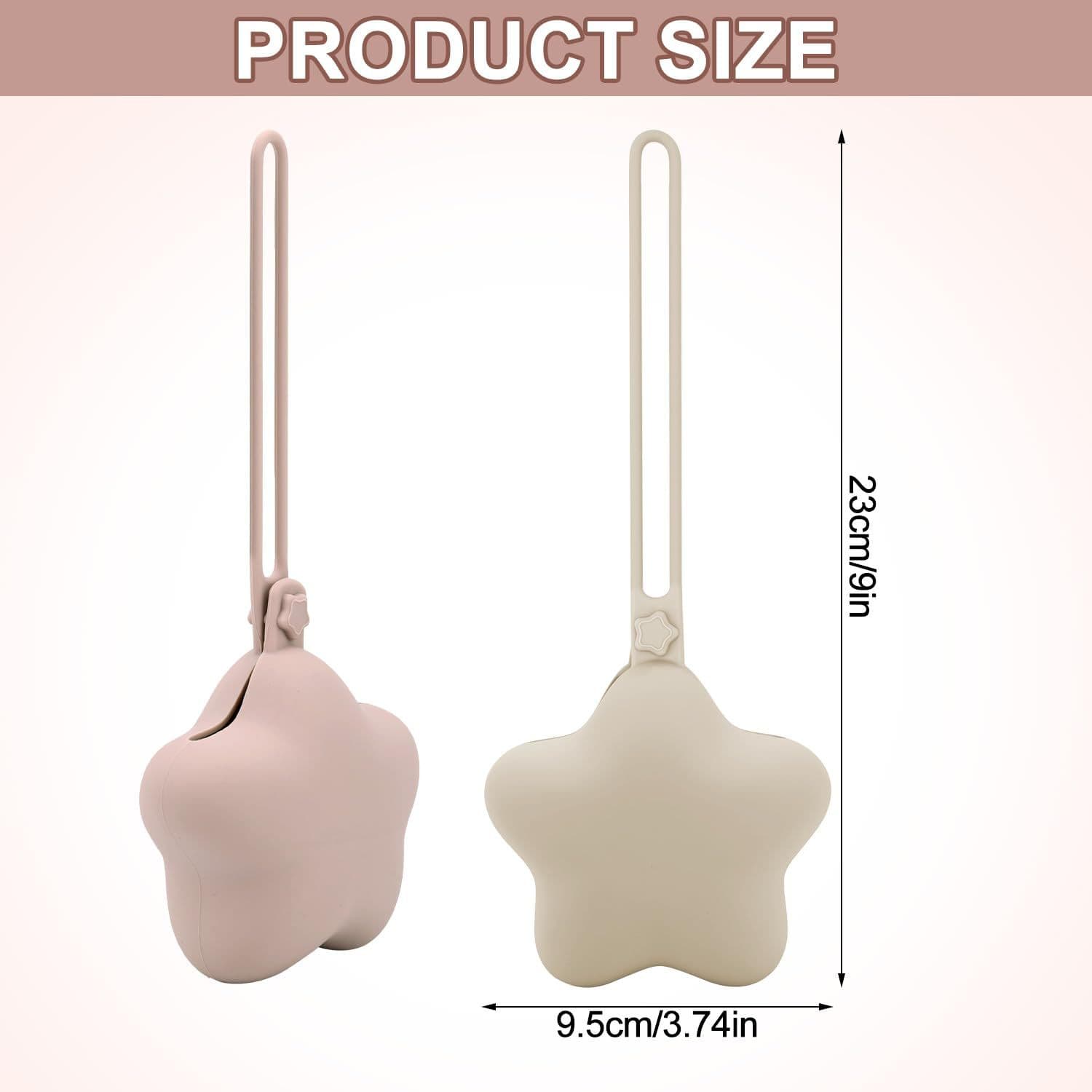 Customized Cross-Border Five-Pointed Star Cosmetics Bag Macaron Color Anti-Fall Portable Easy-To-Clean Baby Pacifier Storage Box