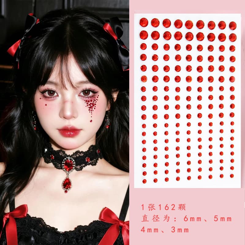 Elf Tear Diamond Eye Sticker Diamond Water Drop Christmas Photo Ins Face Decoration Fairy Makeup Eye Sticker Shining Rhinestone