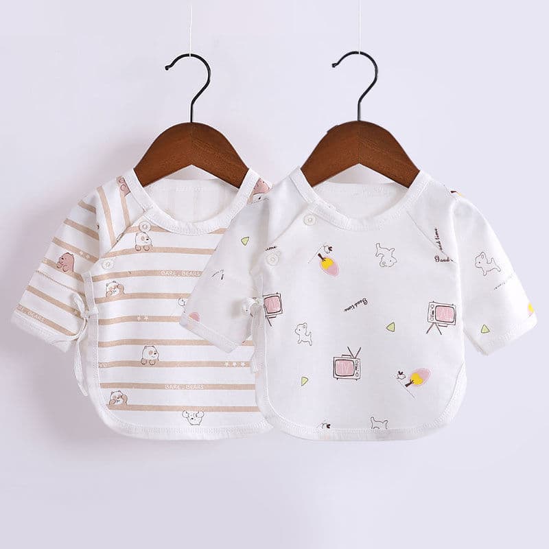 Baby half-back clothes, newborn tops, cotton spring, autumn and summer thin newborn baby underwear