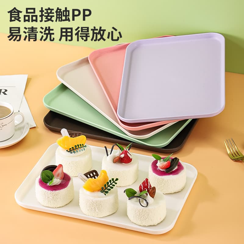 Wheat Straw Tray for Cups, Home, Hotel, Restaurant, Rectangular Plate, Fruit Plate, Tea Tray, Plastic Plate, Dinner Plate