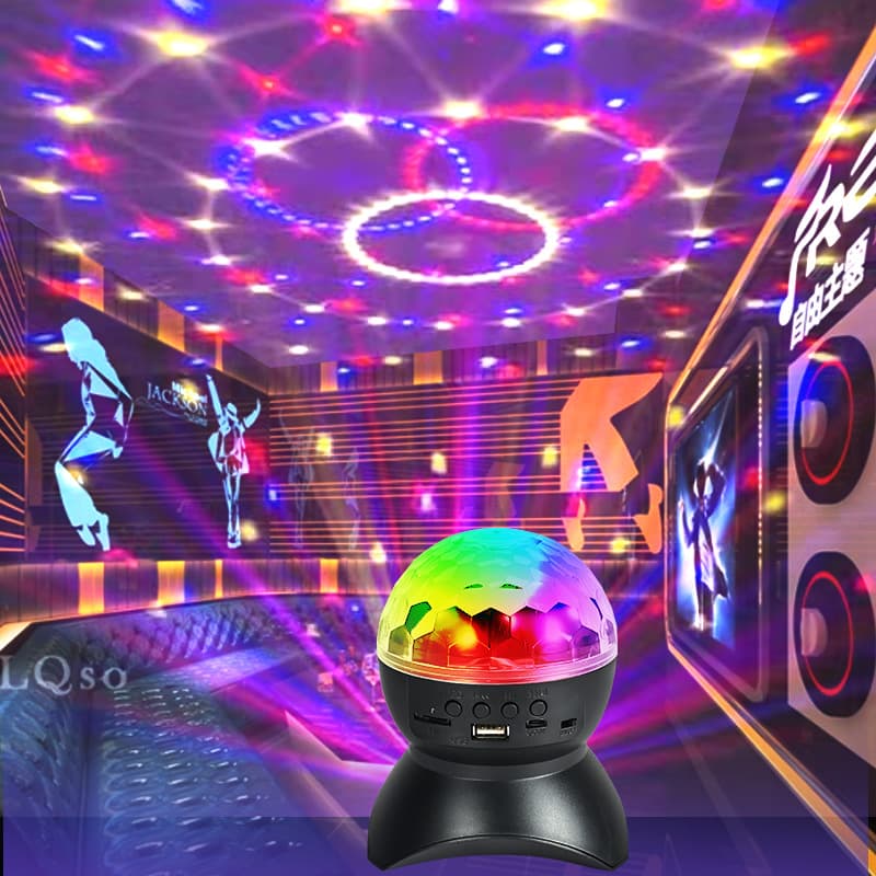 Top Export Bluetooth Speaker, Christmas Stage Light, LED Multicolor Light, KTV Colorful Light Crystal Ball Outdoor Speaker