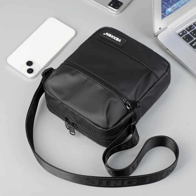Cross-border Supply Multi-pocket Fashion Men's Shoulder Bag Casual Sling Bag Leather Vertical Large Capacity Men's Backpack