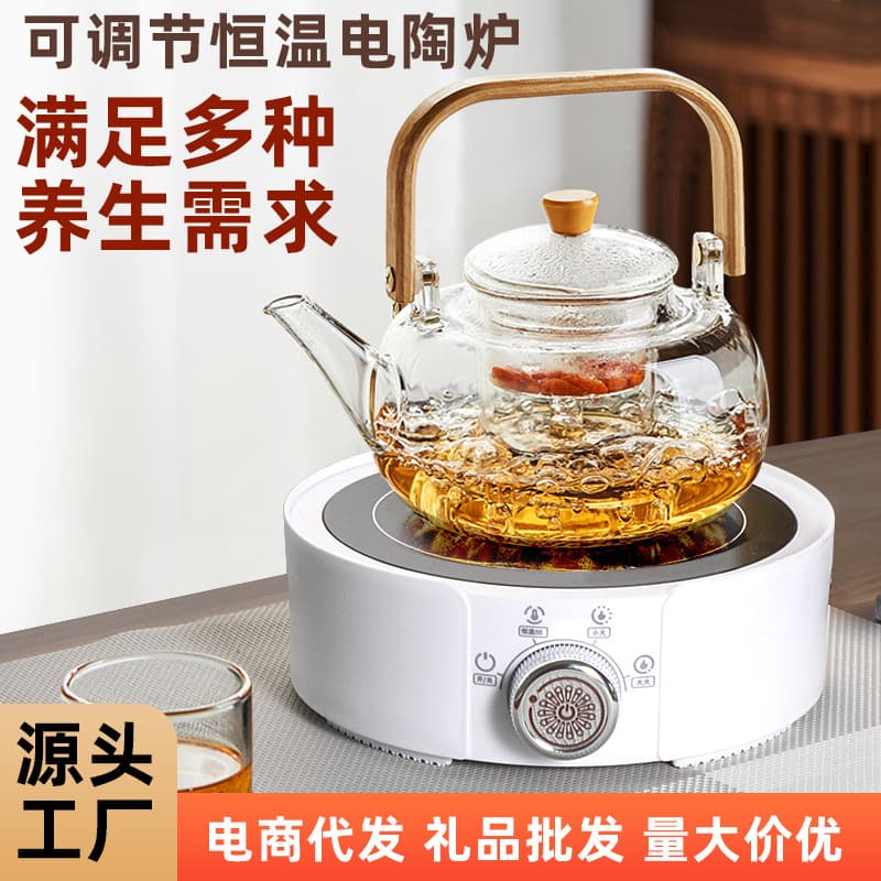 700W Electric Heater Household Electric Ceramic Cooktop Tea Boiler Tea Brewing Stove Mini Small Induction Cooker Home Boiling Water New Model