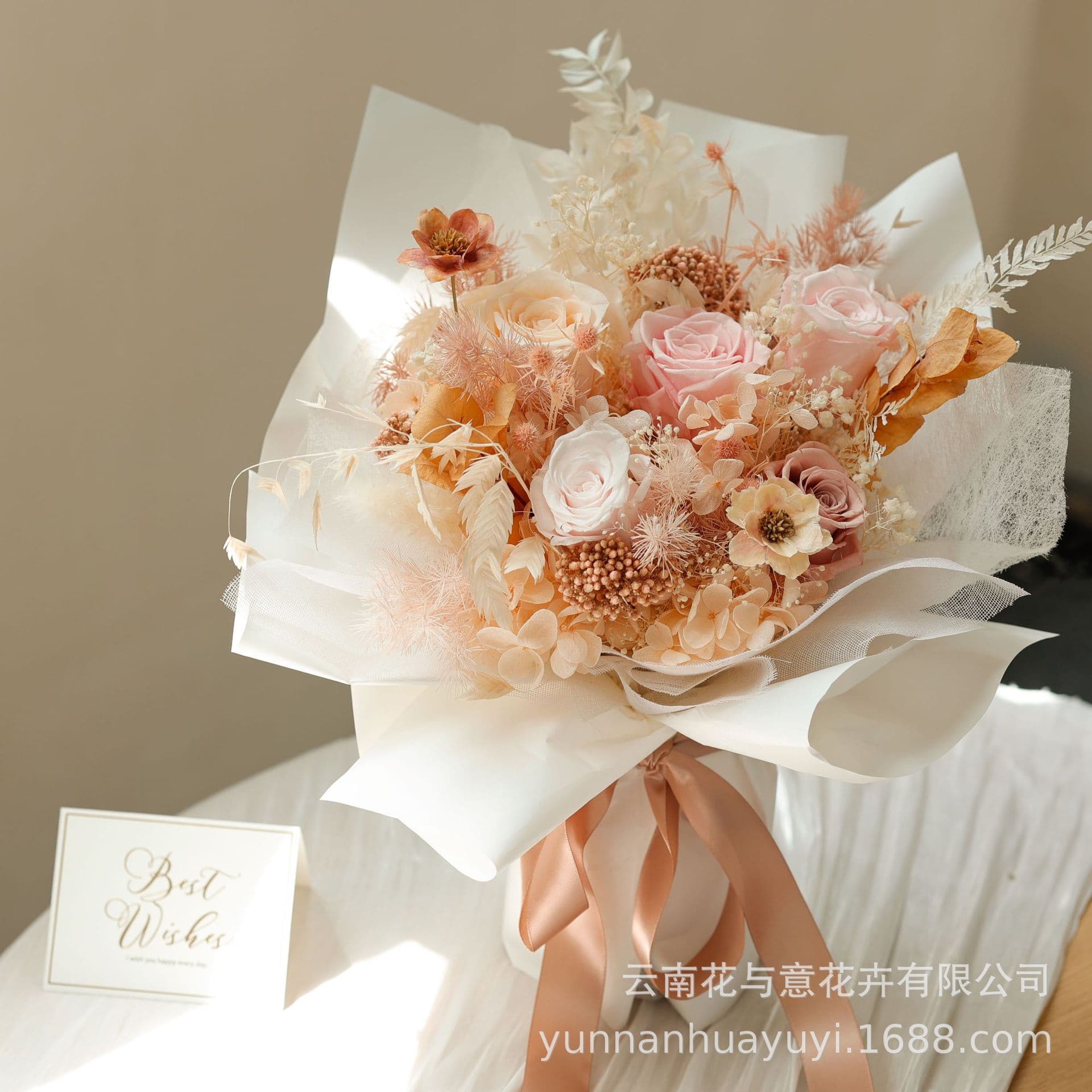 Preserved Flower Bouquet Real Flowers Premium Gift for Girlfriend Birthday Valentine's Day