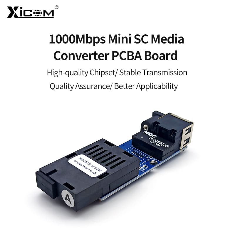 Gigabit Mini PCBA Transceiver Board with Module 3KM SC Mini PCBA Board 1 Pair