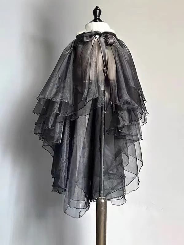 Irregular Mermaid Skirt Organza Detachable Dance Stage Runway Cosplay Anime Fairy Puffy Skirt