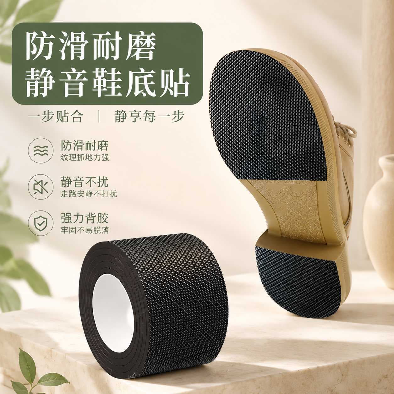 Anti-slip and wear-resistant sole protector, heel protector for high heels, noise-reducing heel pads, front sole cushion