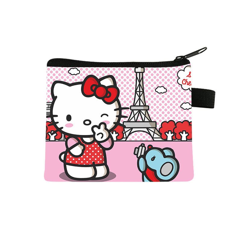 New HelloKitty coin purse, cute mini storage bag for children, high-end large-capacity key card holder