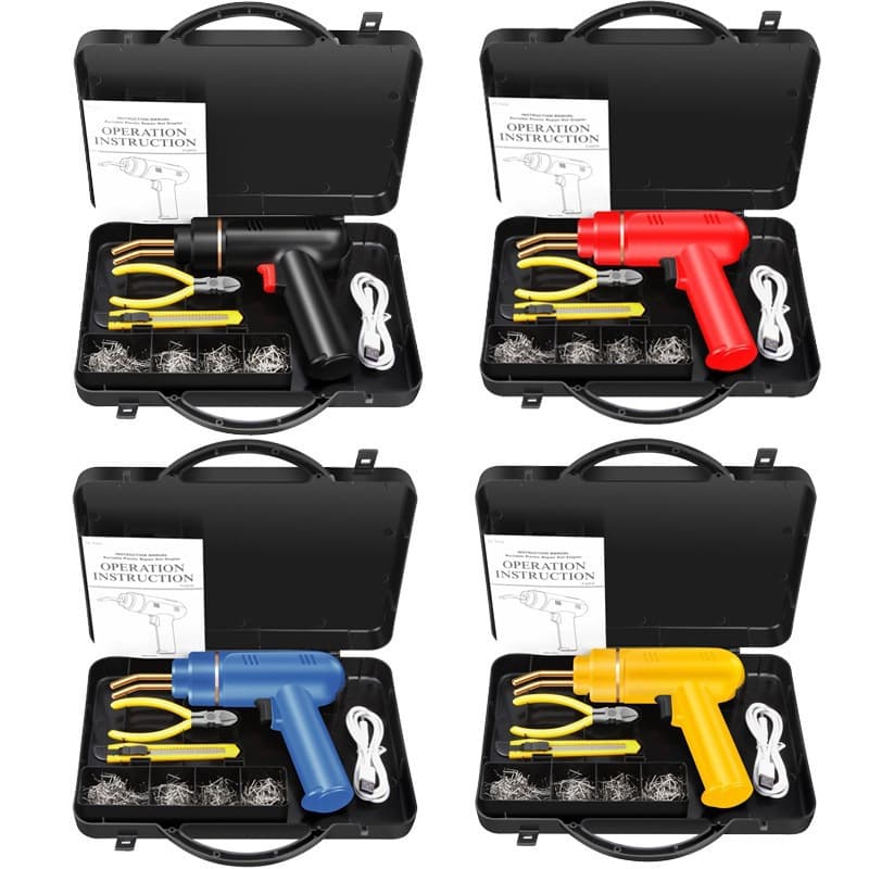 Lithium battery rechargeable car bumper repair machine wireless plastic repair welding gun welding machine plastic box set