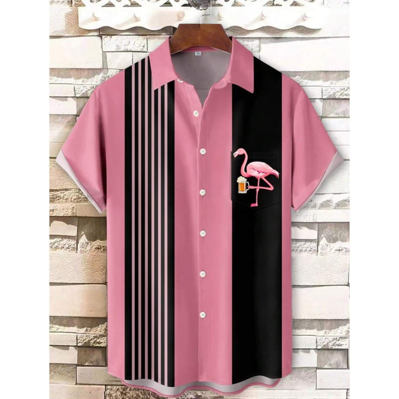 K 18618 Floral Hawaiian Mens Short Shirts Floral Hawaiian Mens Short Shirts
