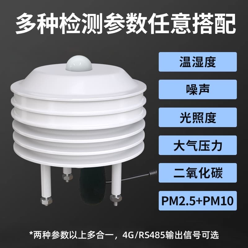 Weather Station Louver Box Temperature Humidity Atmospheric Pressure Light Dust Monitoring PM2.5 PM10 Louver Box Carbon Dioxide