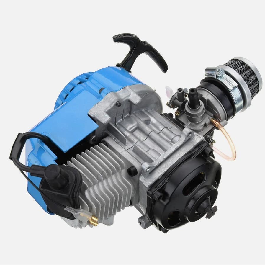 Mini Motorcycle ATV Beach Car Parts 2-Stroke 47/49CC Recoil Start Engine Gasoline Blue