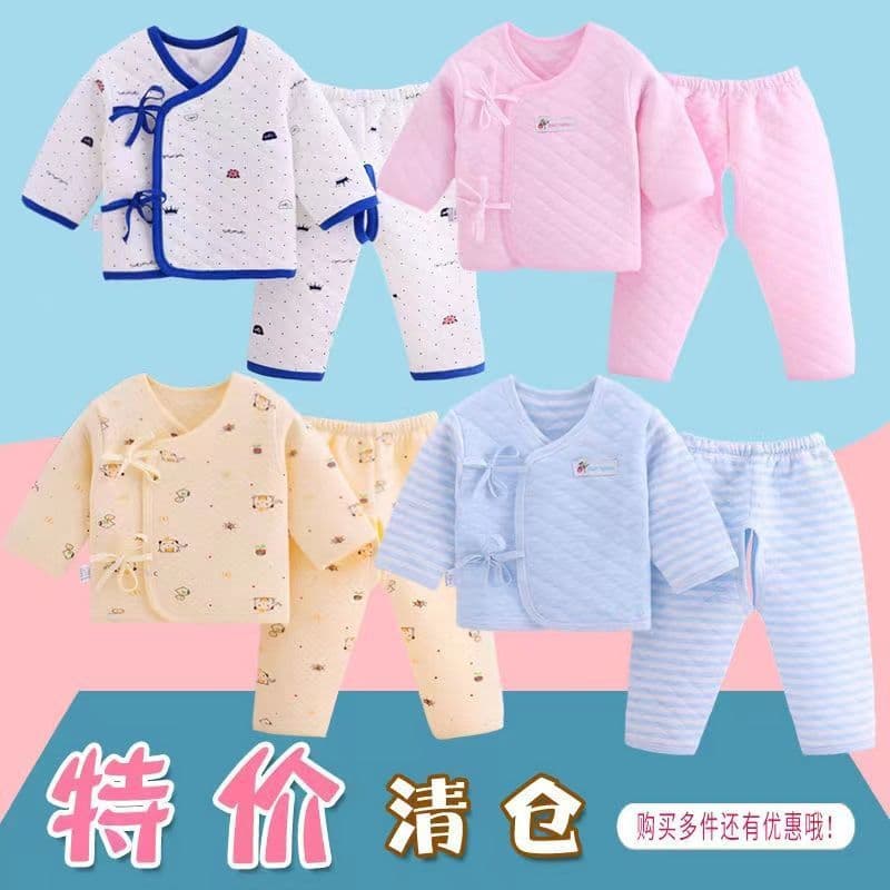 Newborn Baby Cotton Thermal Suit, Newborn Baby Set, Monk Style, Spring/Autumn/Winter, Free Shipping