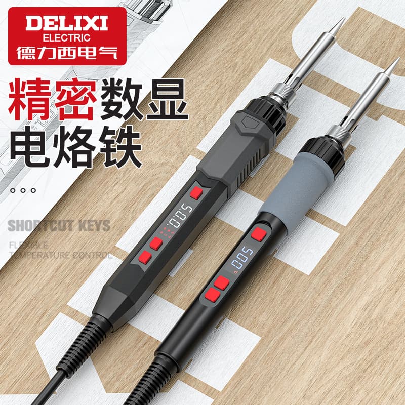 Delixi Electric Soldering Iron Kit, Home Repair Welding Tool, Constant Temperature Soldering Gun, Electric Soldering Pen