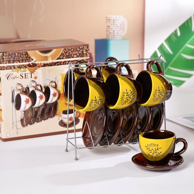 Vintage Coffee Cup European Ceramic Cup Turkish Arabic Coffee Cup Saucer Cross-border Mug Set