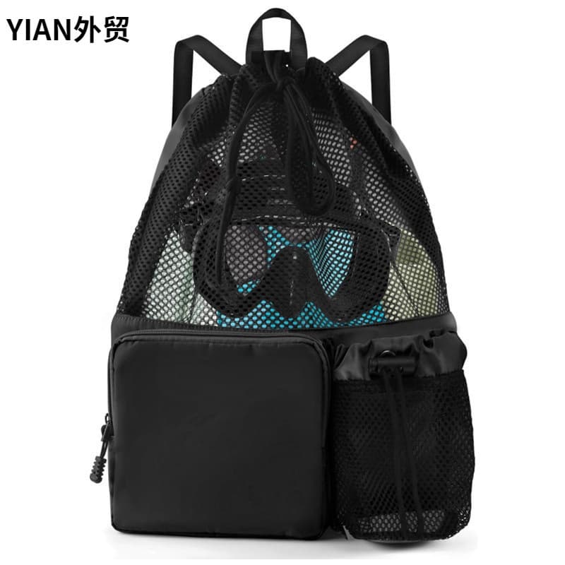 Multi-purpose Large Capacity Lightweight Portable Mesh Drawstring Sports Fitness Travel Durable Cinch Gym Bag