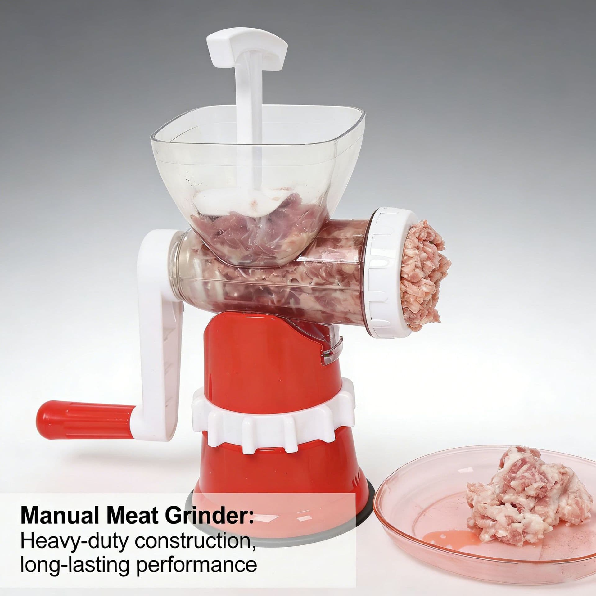 Kitchen Household Manual Meat Grinder, Meat Mincer, Sausage Stuffer, Fruit Juicer, Garlic Crusher, Vegetable Chopper, Chili Grinder