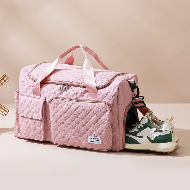 Cross-border Minimalist Travel Bag Large Capacity Lightweight Gym Bag Wet and Dry Separation Storage Bag with Shoe Compartment Shoulder Bag Maternity