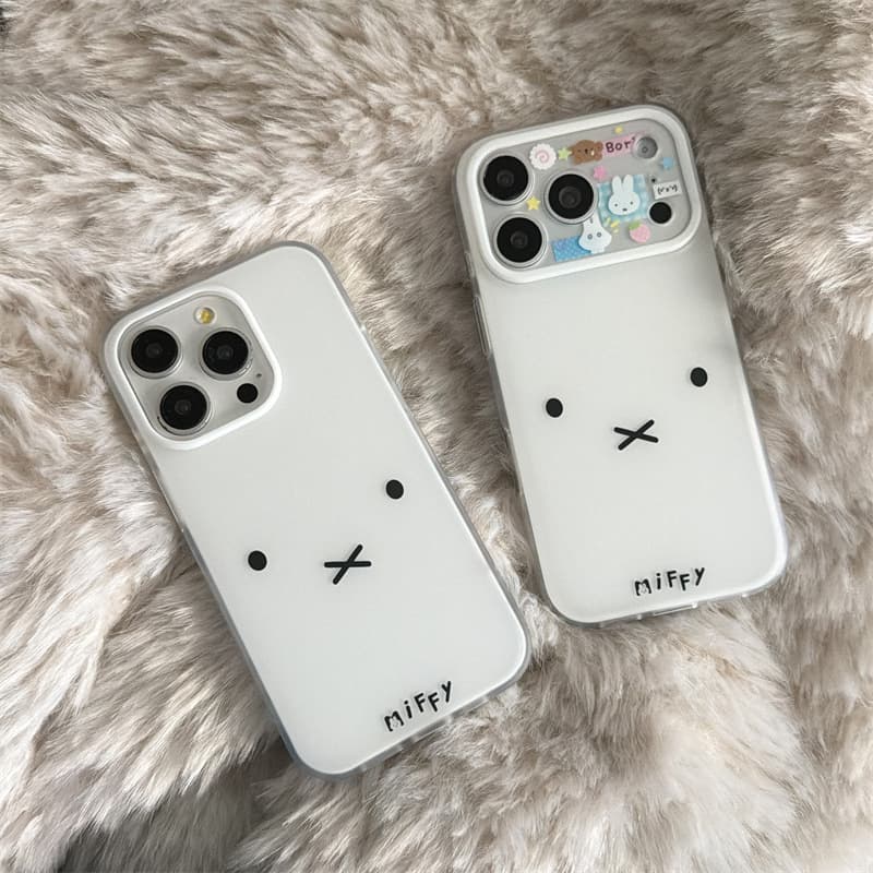 Japanese and Korean Cute Cartoon Rabbit Apple 17 Pro Max Phone Case Compatible with 16 Pro Max Dual Layer 15 Pro 14 Pro
