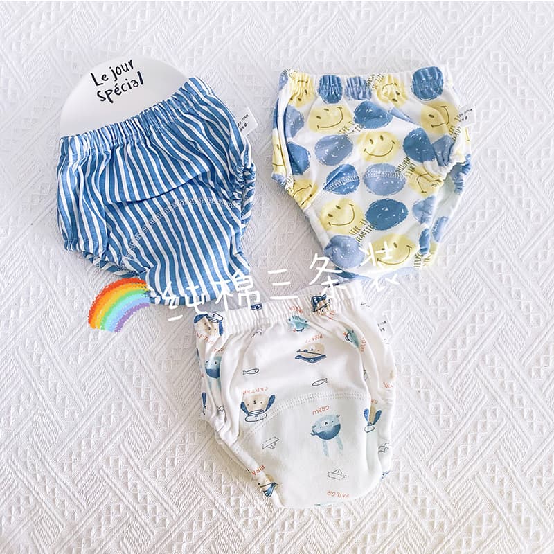 Baby training pants 6-layer gauze diaper cover learning pants infant boys and girls cloth diaper breathable isolation pants washable
