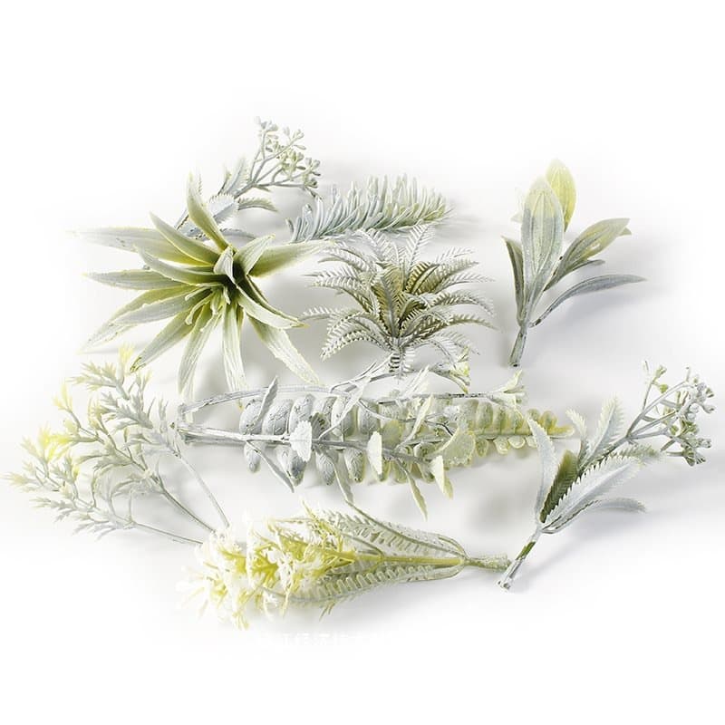 Fake Leaf Waterweeds Fan Tail Grass Artificial Pine Leaves