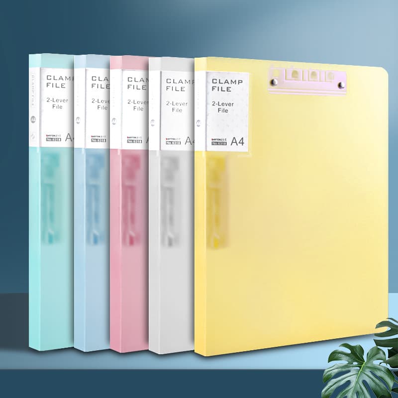 A4 Thick Folder Data Book Double Strong Clip Student Exam Paper File Storage Multi-functional Office Supplies