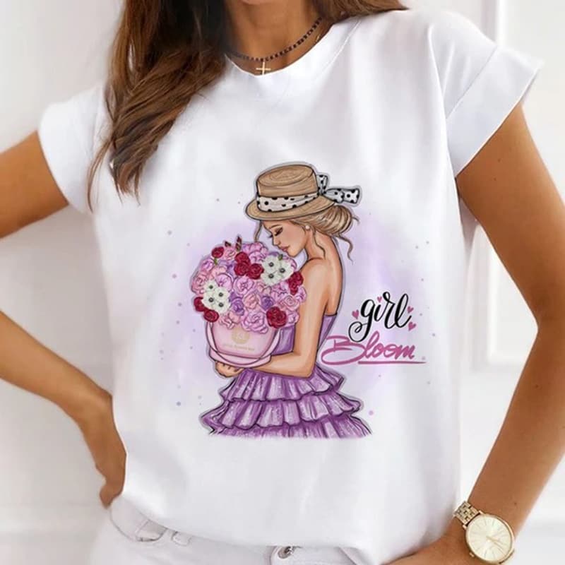 Summer European and American Cross-border Wholesale Women's T-shirt Round Neck Casual Plus Size Loose Short Sleeve T-shirt Women's Top