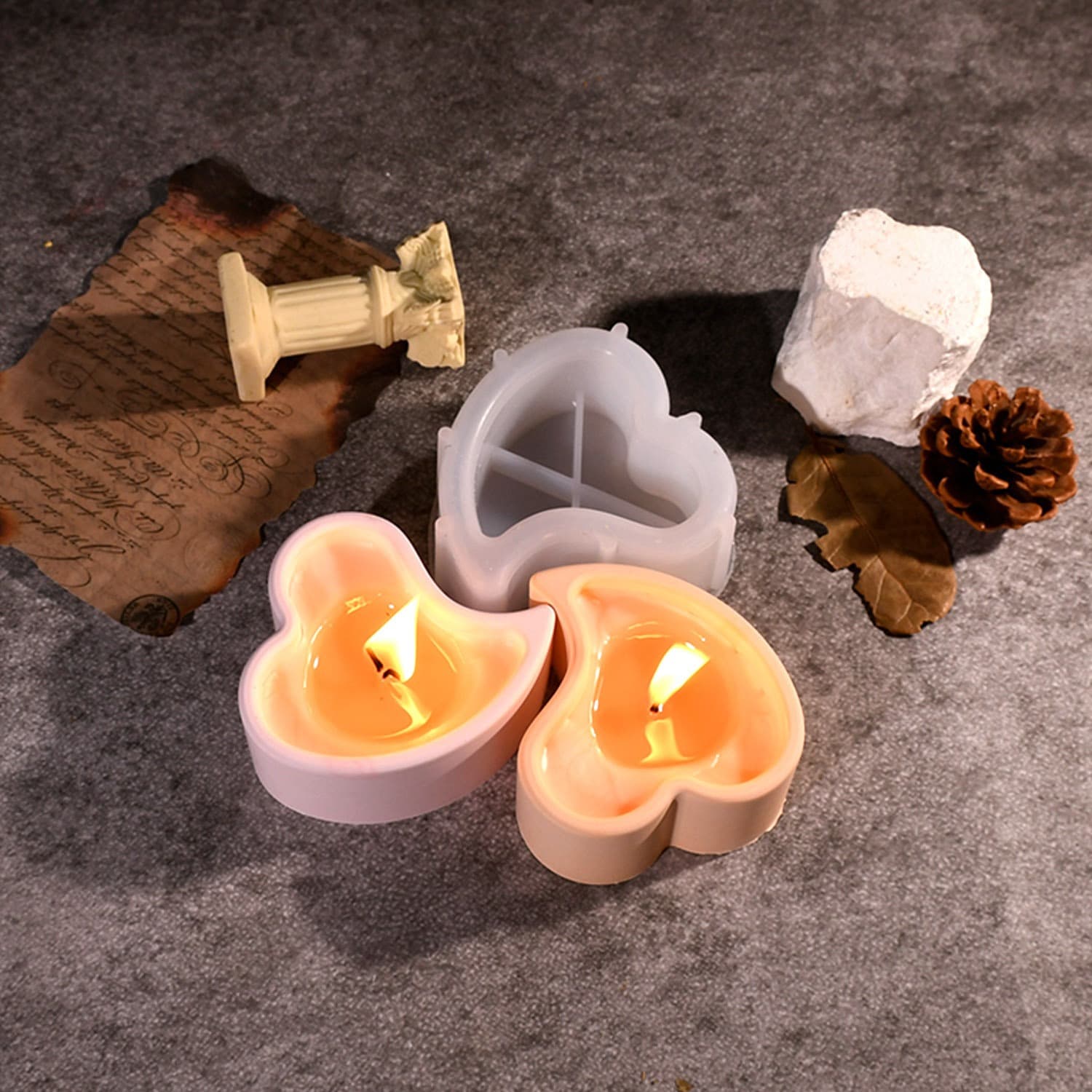Deyilife diy glue mold Valentine's Day series love candle cup silicone mold plaster aromatherapy storage