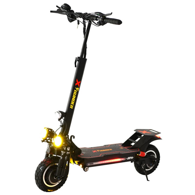 Electric Off-Road Scooter for Adults, Rechargeable Folding Scooter with Battery, No Seat, Self-Balancing Scooter