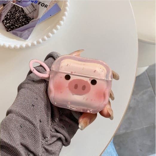 Ink Blush Pig Case for AirPods Pro 2 Apple Bluetooth Wireless Earbuds Cover Soft 1/2/3 Gen Cute