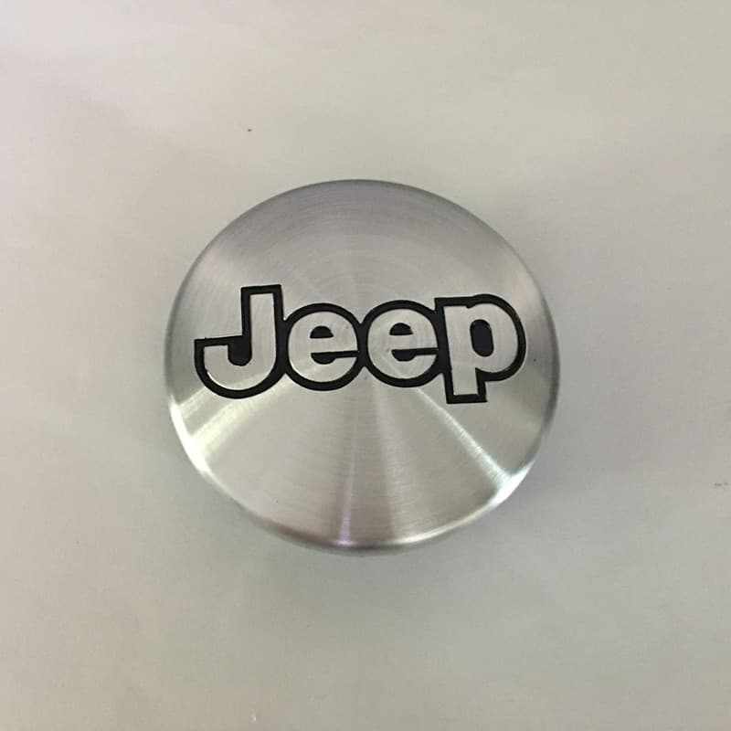Suitable for Jeep 55mm Aluminum Hub Cap Grand Cherokee Free Rider Center Cap Logo Black Text