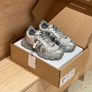 High-end Small D Dad Shoes White Shoes Thick Sole Casual Shoes Genuine Leather Mesh Women's Running Shoes