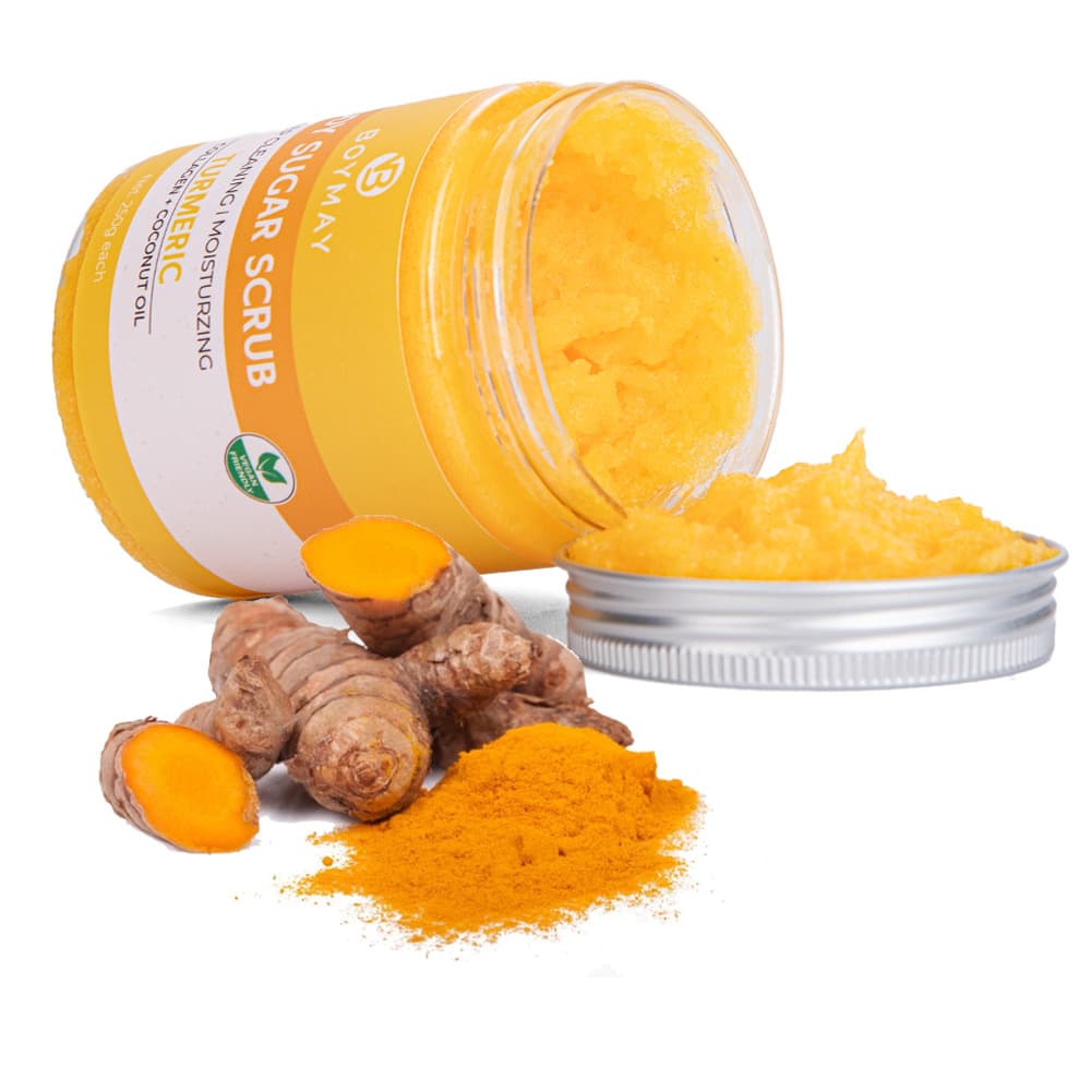 Turmeric Scrub Bath Salt Exfoliating Bottle Body Cleansing Coffee Sugar Scrub