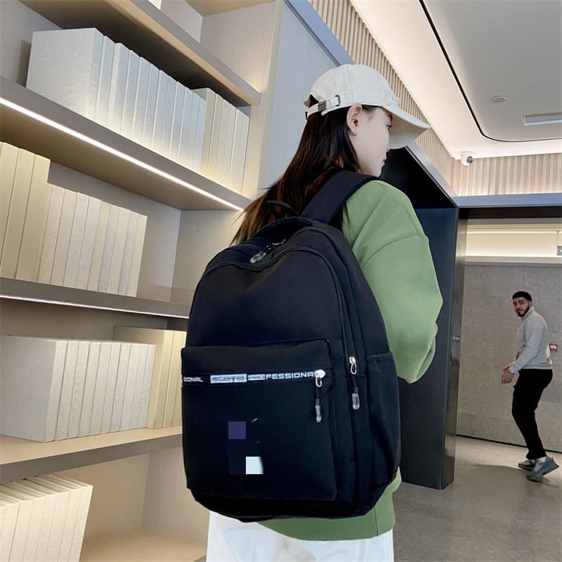 Versatile trendy backpack Harajuku backpack female schoolbag male college student large capacity high school junior high school student trendy fashion